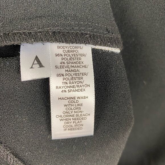 Loft Raglan Knit Shift Dress Black Space Dye Gray Womens Size 10 - Picture 7 of 11